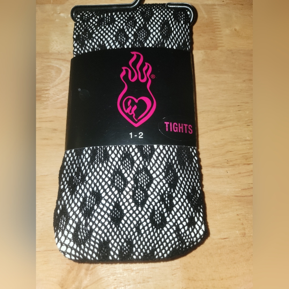 NEW NWT Torrid Plus Size Diamond Pattern Fishnet Pantyhose Blk Size  1-2